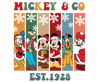Mickey Mouse And Friends Christmas Design - DTF Ready To Press - DTF Dallas 
