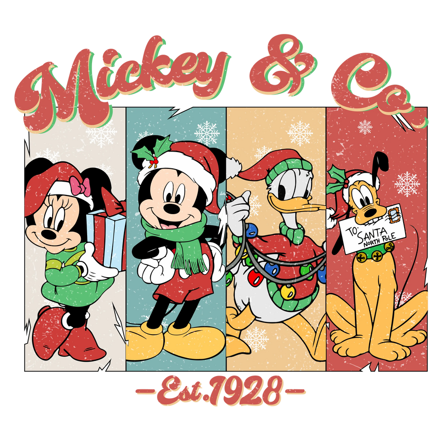 Mickey Co Est 1928 Christmas Design | DTF Dallas