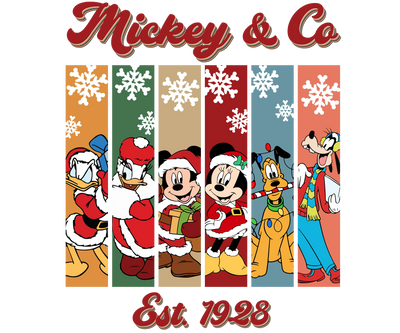 Mickey Mouse and Friends Christmas Design | DTF Dallas - DTF Dallas 