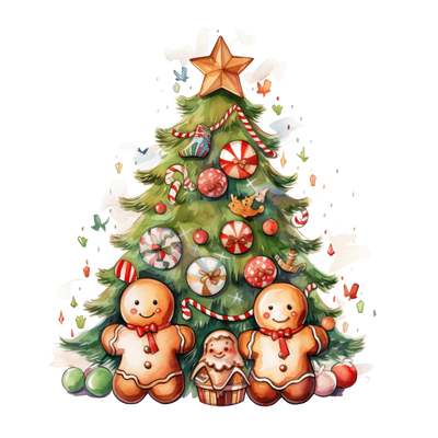 Christmas Gingerbread Tree Design | DTF Dallas - DTF Dallas 