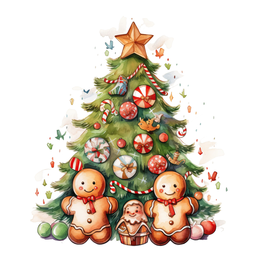 Christmas Gingerbread Tree Design | DTF Dallas