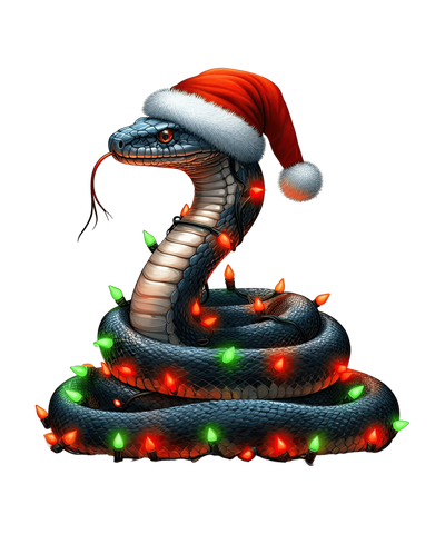 Christmas Snake Tree Design - DTF Ready To Press - DTF Dallas 