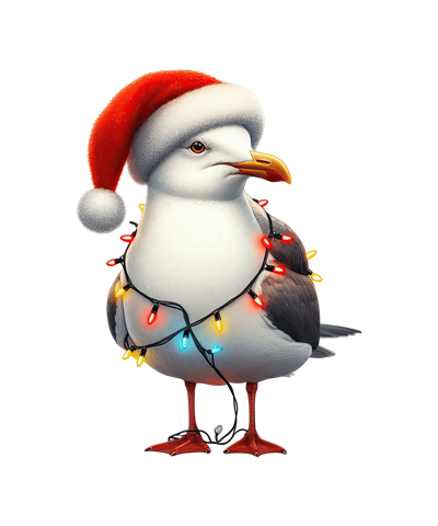 Christmas Seagull Tree Design - DTF Ready To Press - DTF Dallas 
