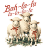 Bah-la Christmas Sheep Design - DTF Ready To Press