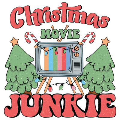 Christmas Movie Junkie DTF-Ready to Press | DTF Dallas - DTF Dallas 
