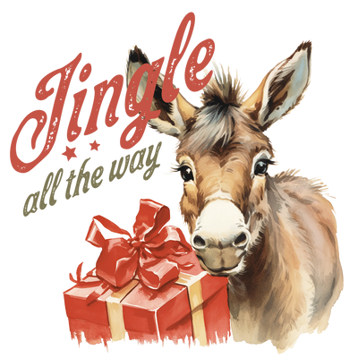 Jingle All the Way Christmas Donkey Design | DTF Dallas - DTF Dallas 