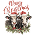 Mooey Christmas Cow Design - DTF Ready To Press