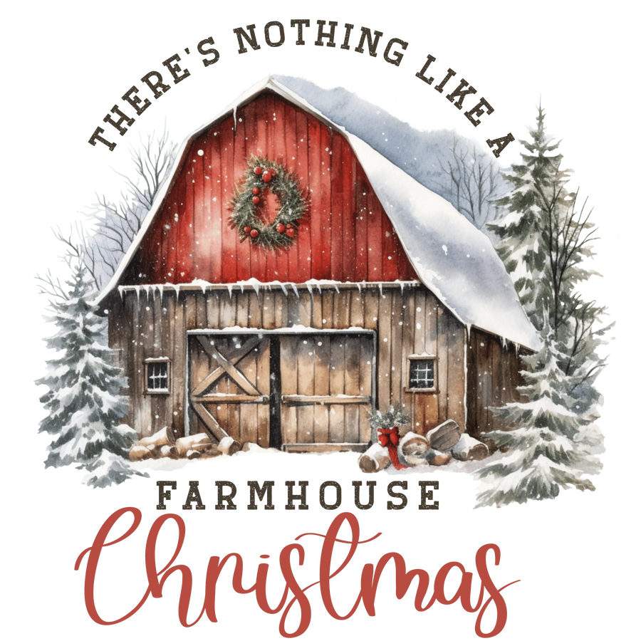Farmhouse Christmas Design - DTF Ready To Press