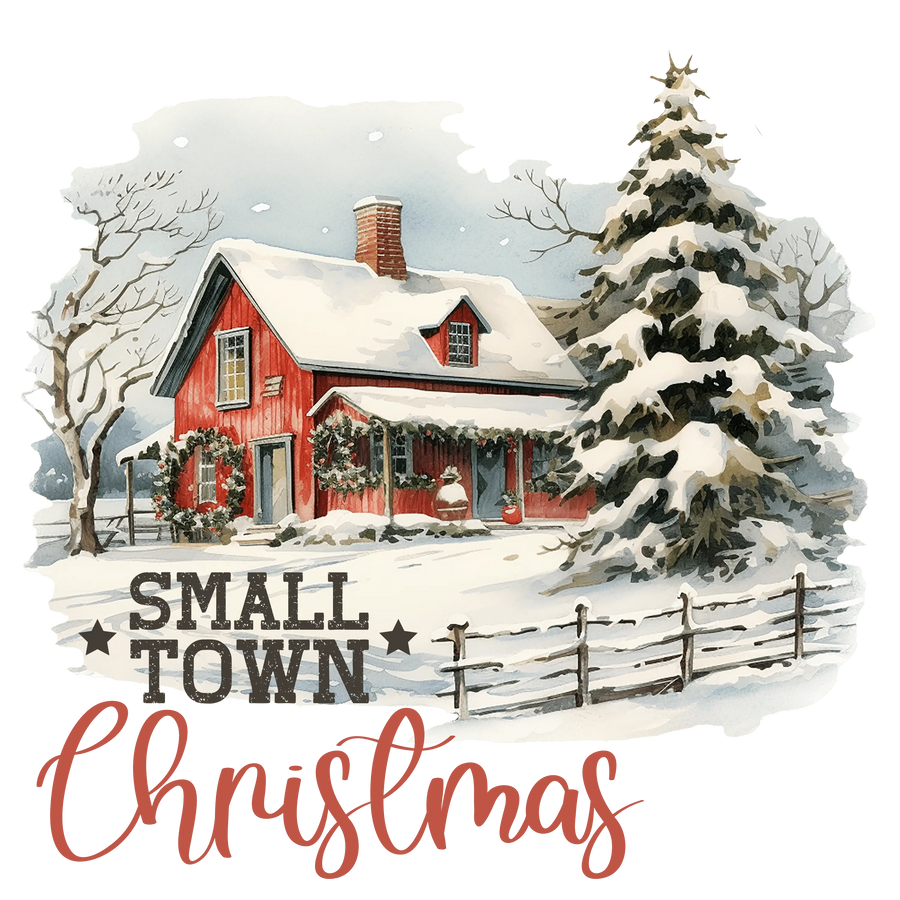 Small Town Christmas Design - DTF Ready To Press