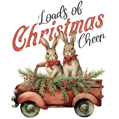 Loads of Christmas Cheer Rabbit Design | DTF Dallas - DTF Dallas 