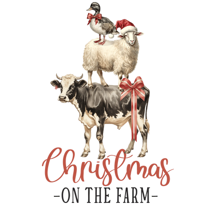 On The Farm Christmas Design - DTF Ready To Press - DTF Dallas 