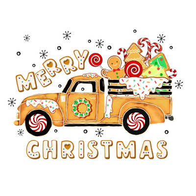 Merry Christmas Candy Truck Design | DTF Dallas - DTF Dallas 