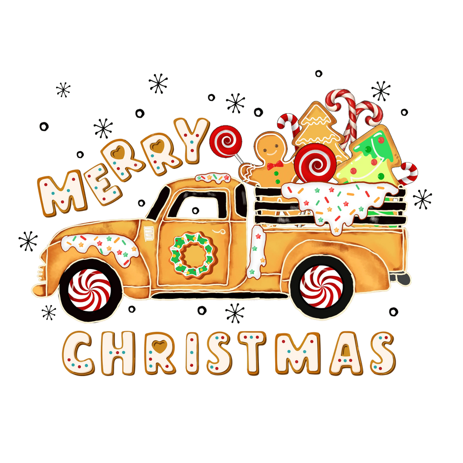 Merry Christmas Candy Truck Design | DTF Dallas