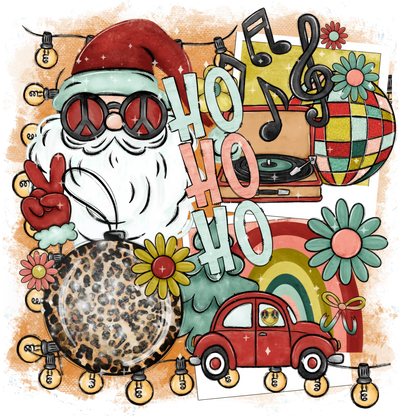 Ho Ho Ho Christmas Design DTF-Ready Press (V4) | DTF Dallas - DTF Dallas 