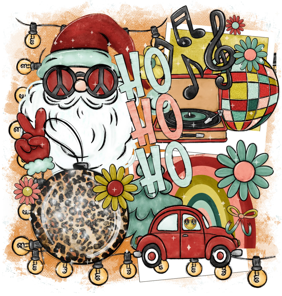 Ho Ho Ho Christmas Design DTF-Ready Press (V4) | DTF Dallas