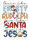 Santa Jesus Christmas Design - DTF Ready To Press