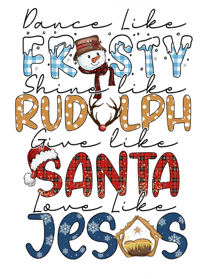 Santa Jesus Christmas Design - DTF Ready To Press - DTF Dallas 