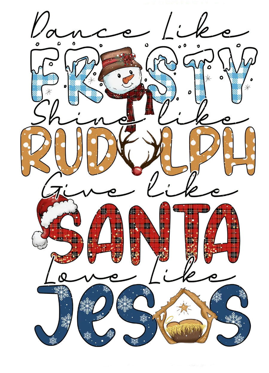 Santa Jesus Christmas Design - DTF Ready To Press