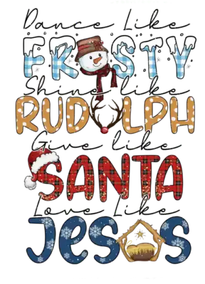 Santa Jesus Christmas Design - DTF Ready To Press - DTF Dallas 