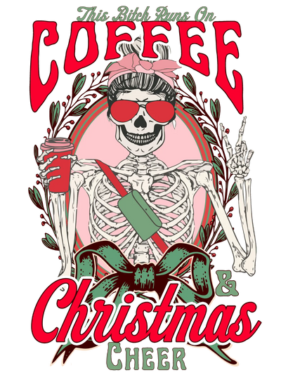 Coffee Christmas Design - DTF Ready To Press - DTF Dallas 