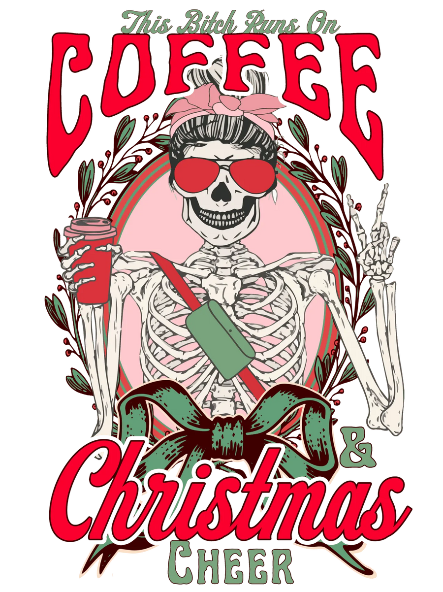 Coffee Christmas Design - DTF Ready To Press