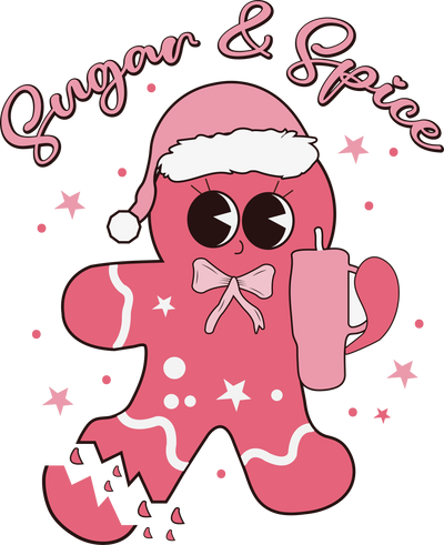 Sugar Spice Christmas Design - DTF Ready To Press - DTF Dallas 