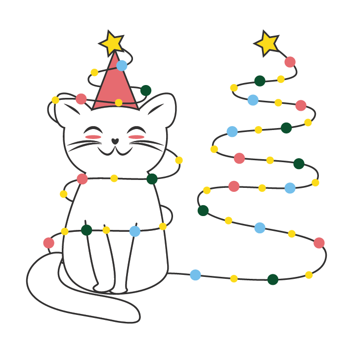 Christmas Cat Tree Design DTF-Ready to Press | DTF Dallas