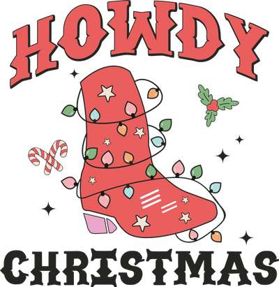 Howdy Christmas Design - DTF Ready To Press - DTF Dallas 
