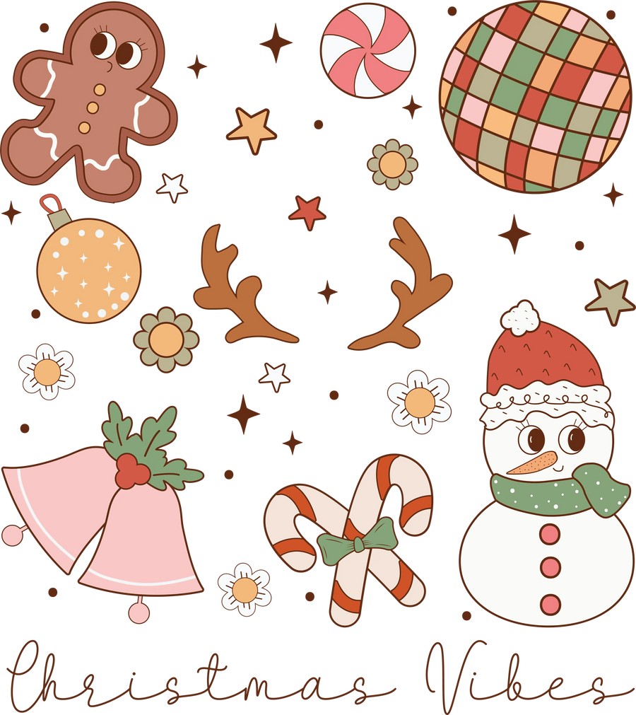 Christmas Vibes Design DTF-Ready to Press (V1) | DTF Dallas
