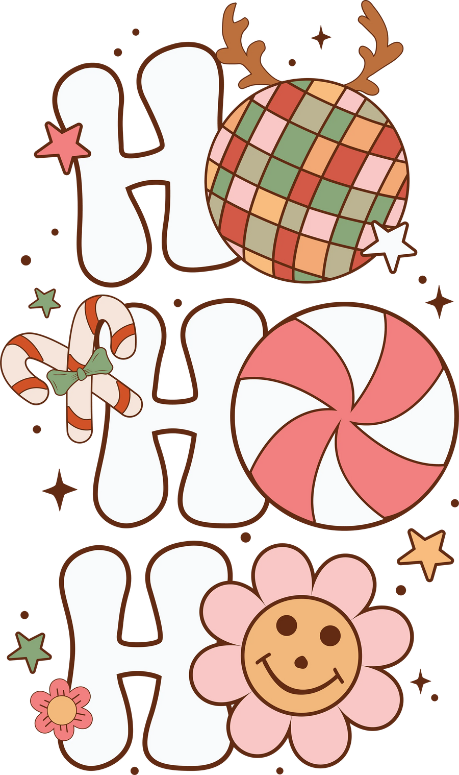Ho Ho Ho Christmas Design DTF-Ready Press (V1) | DTF Dallas
