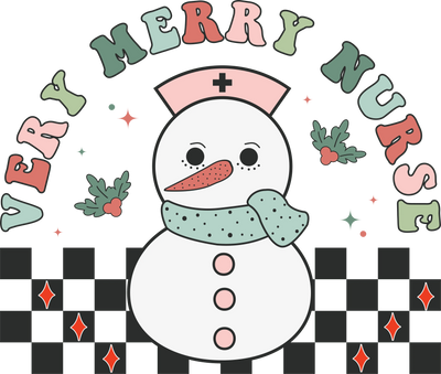 Very Merry Nurse Christmas Design | DTF Dallas - DTF Dallas 