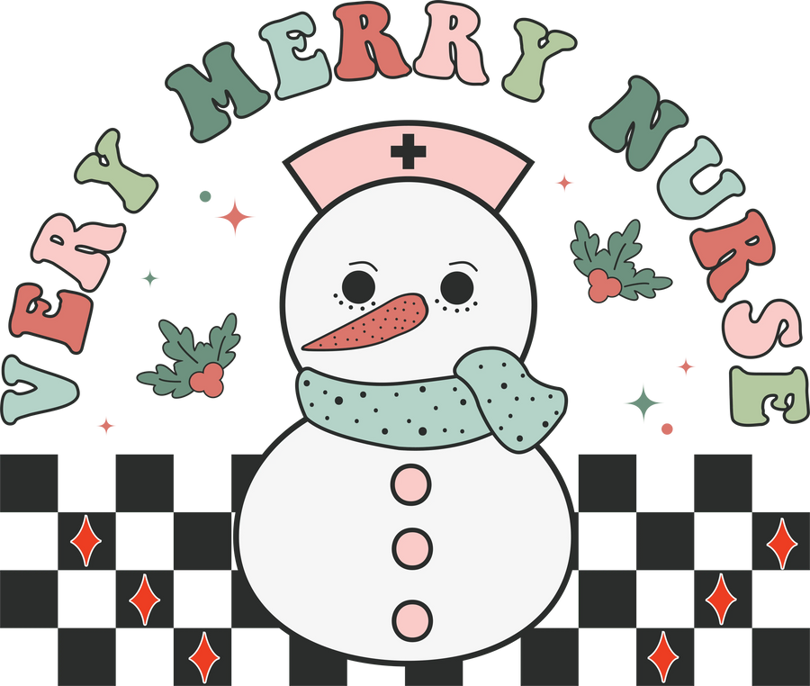 Very Merry Nurse Christmas Design | DTF Dallas