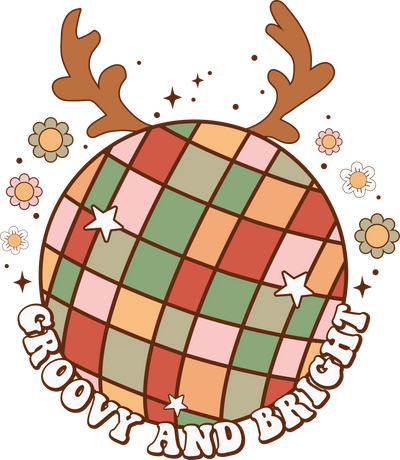 Groovy and Bright Christmas Design | DTF Dallas - DTF Dallas 