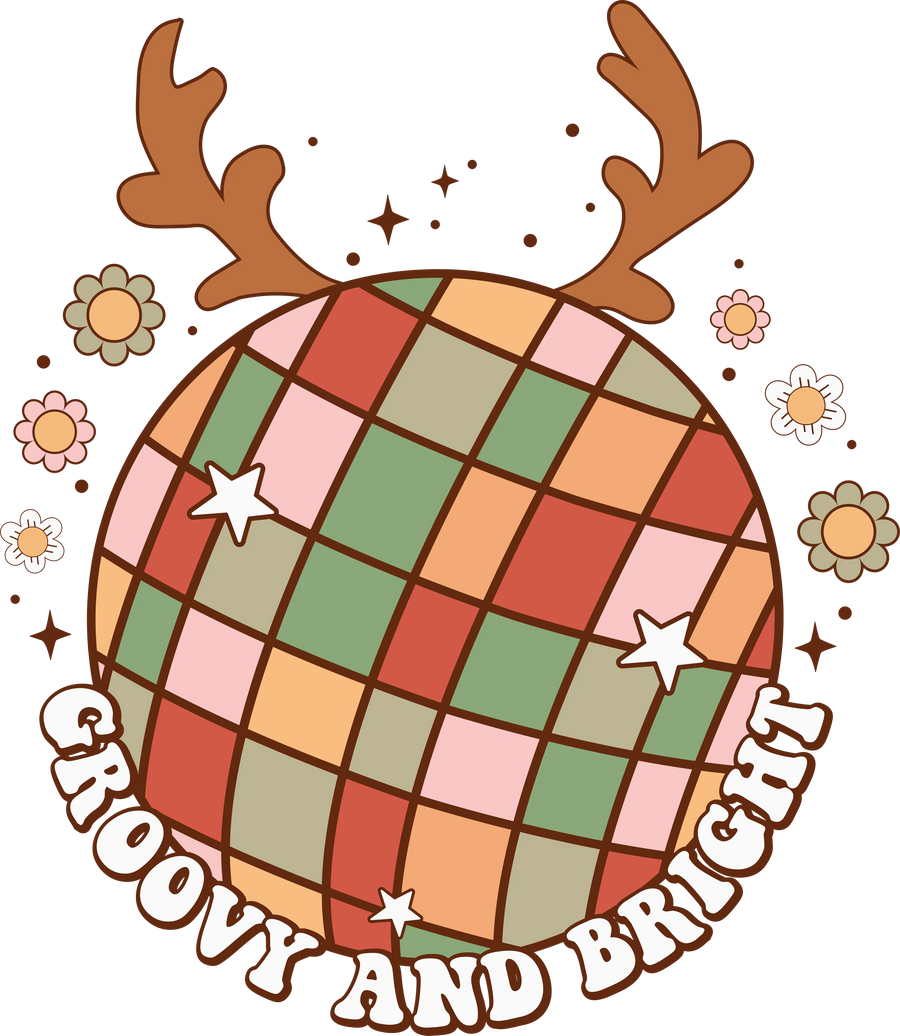 Groovy and Bright Christmas Design | DTF Dallas