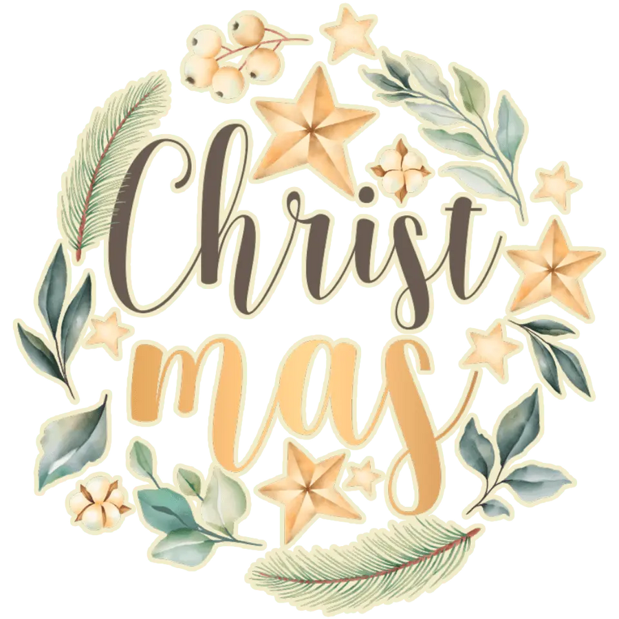 Fancy Christmas Design - DTF Ready To Press