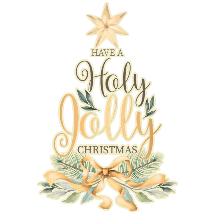 Holly Jolly Christmas Design DTF-Ready (V1) | DTF Dallas