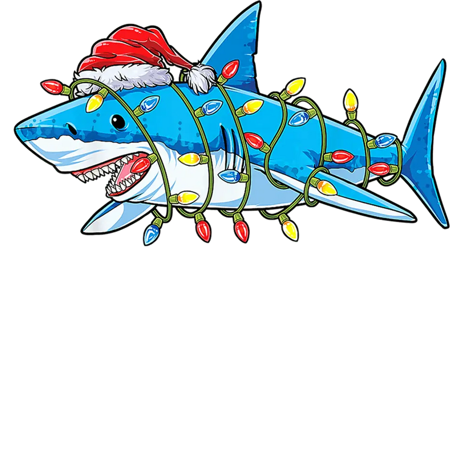 Christmas Shark Design - DTF Ready To Press
