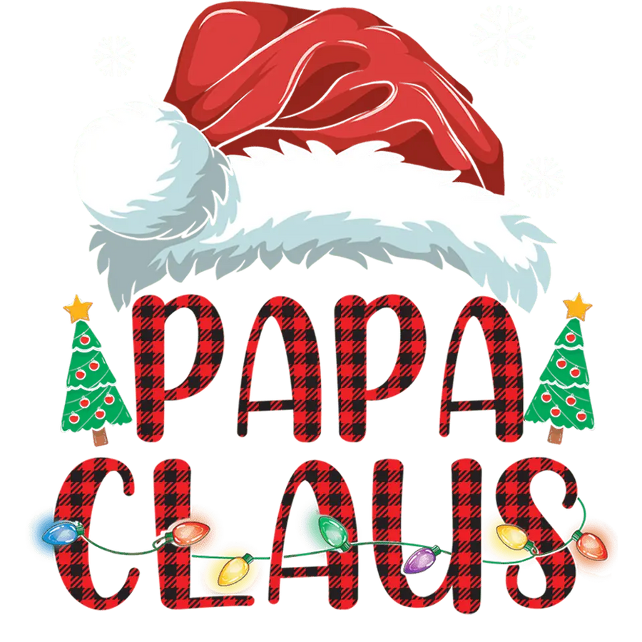 Papa Claus Christmas Design - DTF Ready To Press