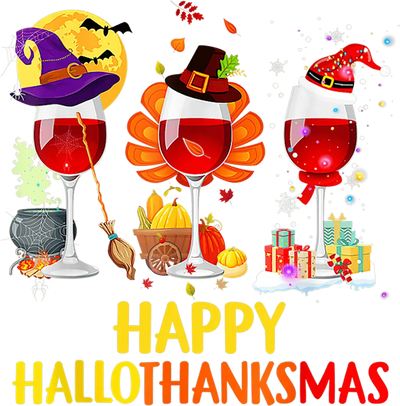 Happy Hallothanksmas DTF-Ready to Press (V3) | DTF Dallas - DTF Dallas 