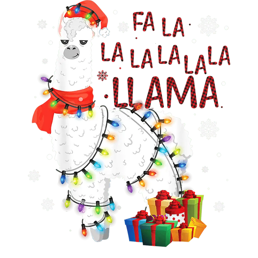 Christmas Llama Design DTF-Ready to Press | DTF Dallas