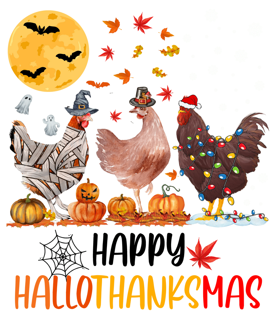Happy Hallothanksmas DTF-Ready to Press (V1) | DTF Dallas