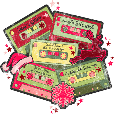 Christmas Tape Design - DTF Ready To Press - DTF Dallas 