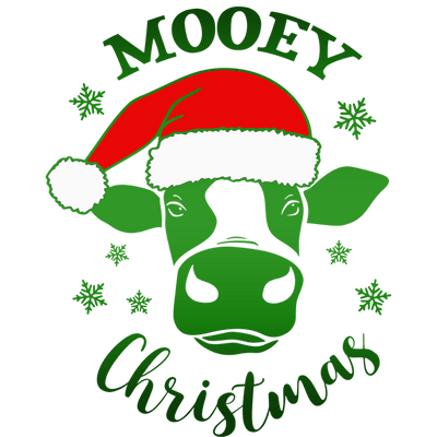 Mooey Christmas Design - DTF Ready To Press - DTF Dallas 
