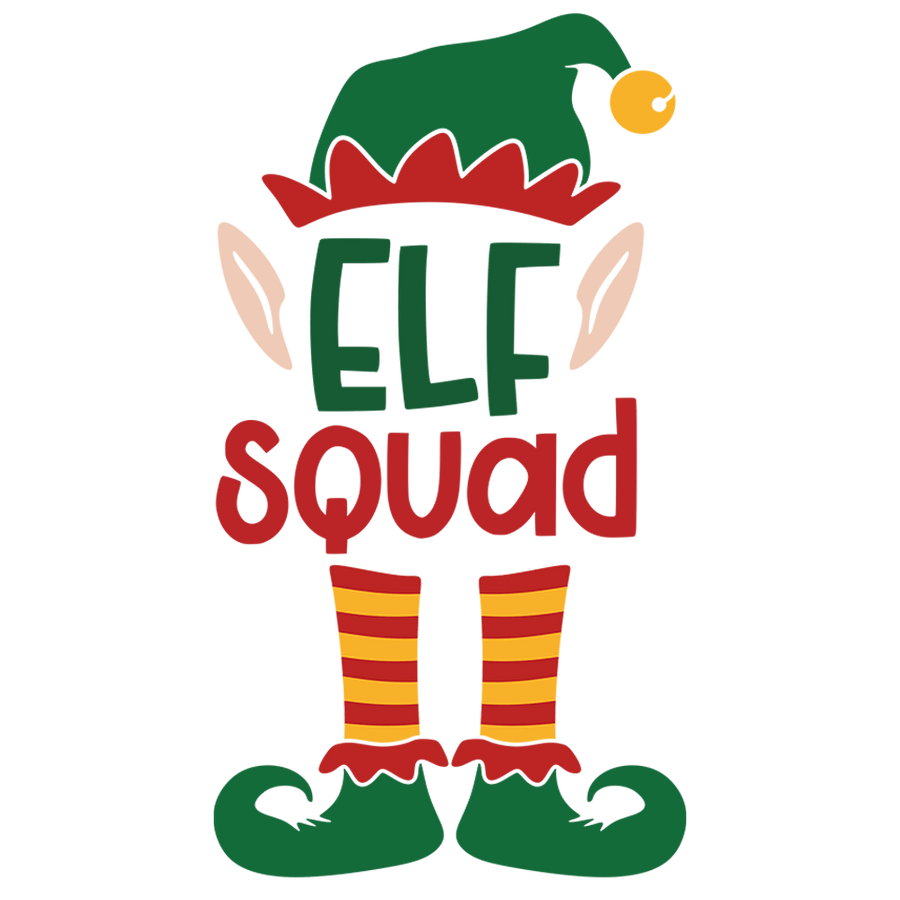 Elf Squad Christmas Design - DTF Ready To Press