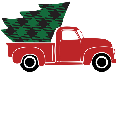 Christmas Truck Design DTF-Ready to Press | DTF Dallas - DTF Dallas 