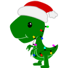 Christmas Dino Design - DTF Ready To Press