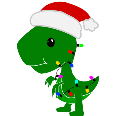 Christmas Dino Design DTF-Ready to Press | DTF Dallas - DTF Dallas 