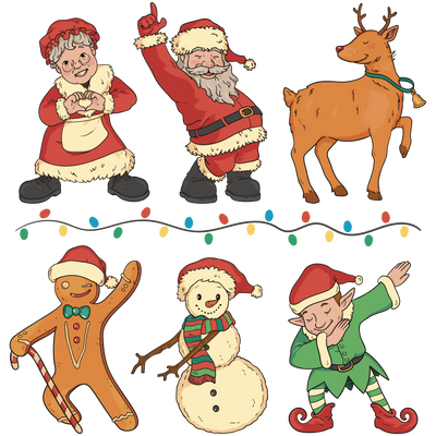 Santa Christmas DTF Design - Ready to Press | DTF Dallas - DTF Dallas 