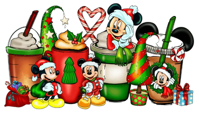Mickey Mouse Christmas Cups Design | DTF Dallas - DTF Dallas 