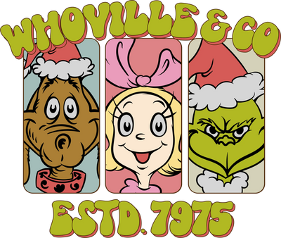Whoville Co Christmas DTF Design Ready Press | DTF Dallas - DTF Dallas 